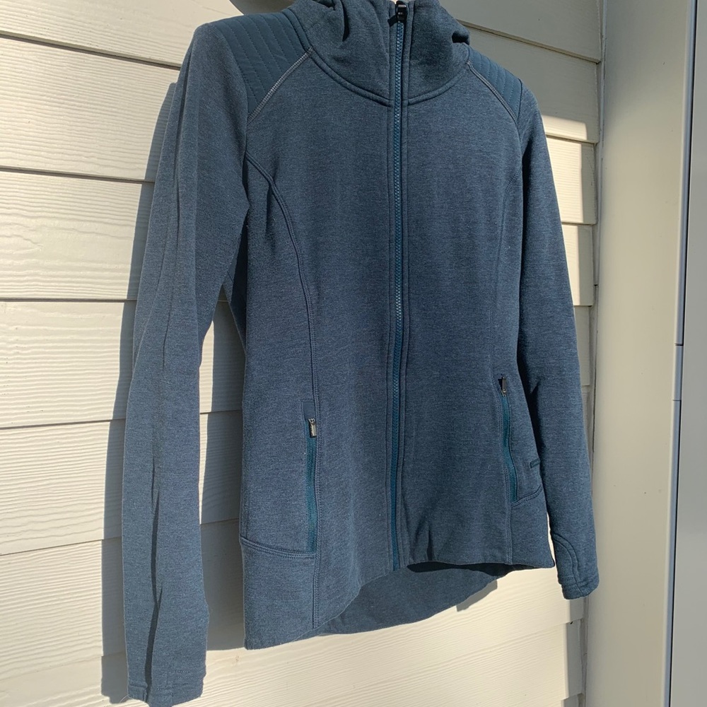 Athleta Teal Full-Zip Hoodie - Picture 3 of 6